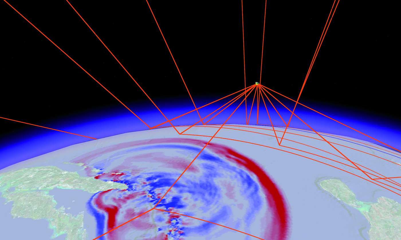 Mit GPS-Reflektometrie können beispielsweise Tsunamiwellen auf dem Meer erkannt werden. 