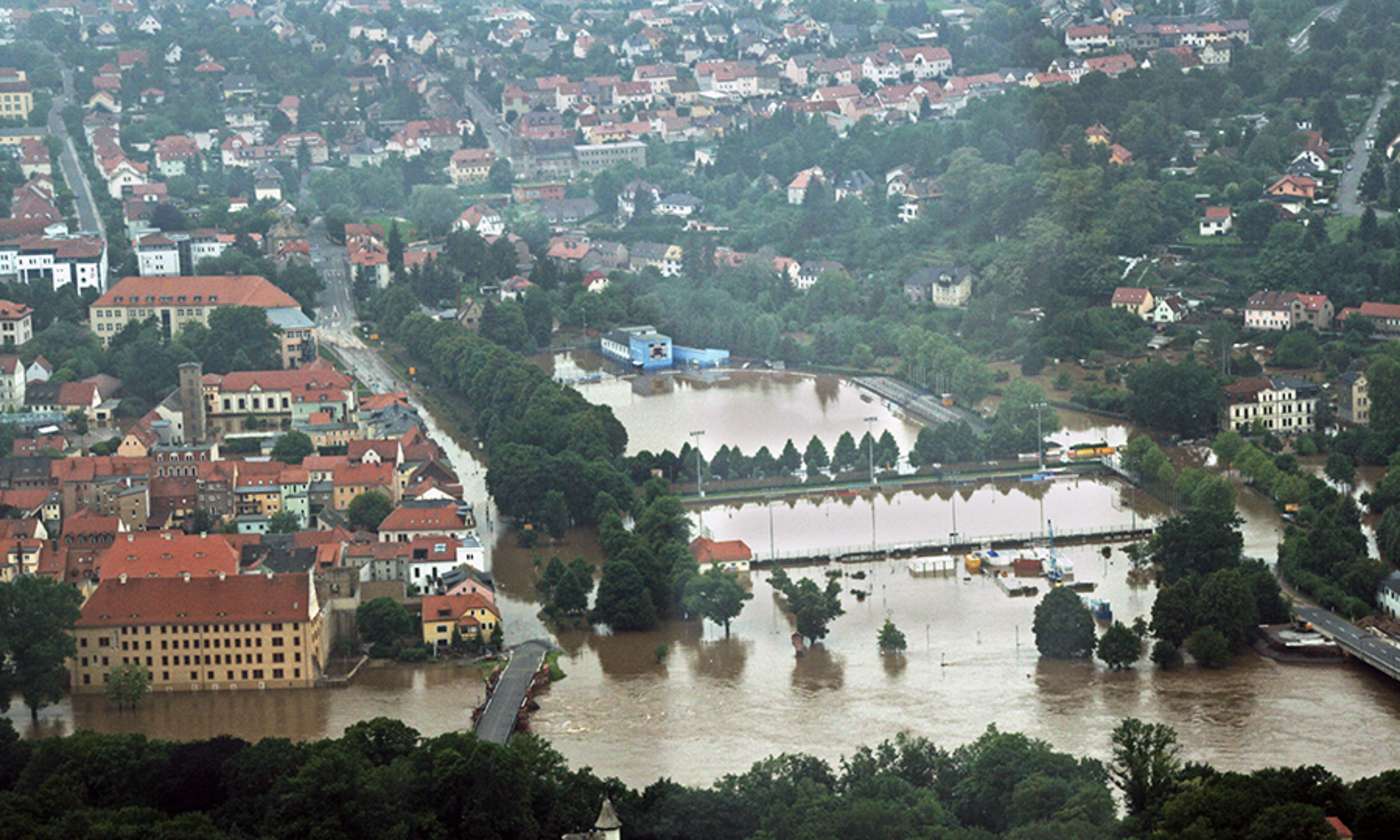 Hochwasser im Juni 2013 in Grimma. 