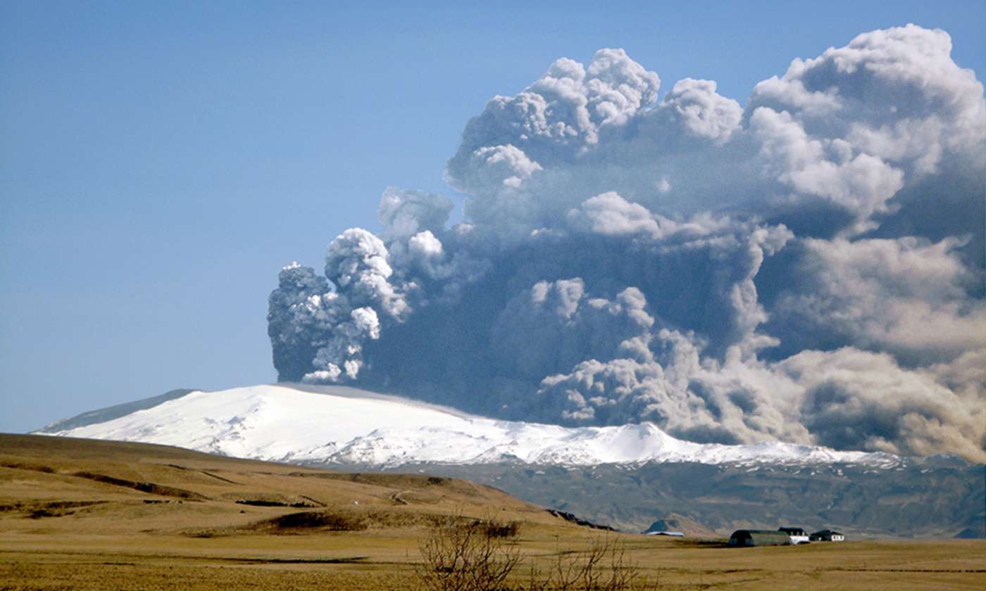 Ausbruch des isländischen Eyjafjallajökulls im Jahr 2010