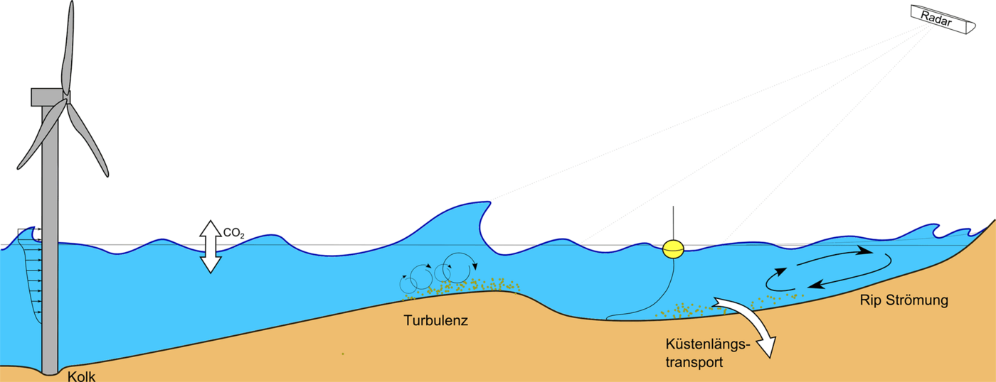 schematische Grafik Brandungsbereich Küste