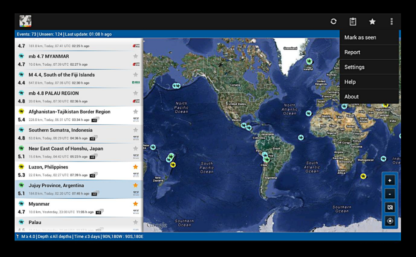 Immer informiert: Die kostenfreie App liefert Informationen zu Naturgefahren weltweit. Die Softwareentwicklung erfolgte am Deutschen GeoForschungsZentrum (GFZ).