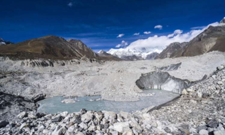 Gletscherschmelze in den asiatischen Hochgebirgen