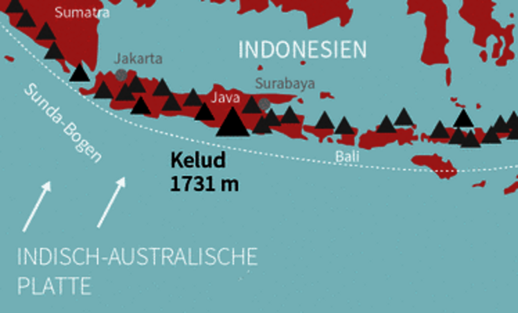 Evakuierung nach Vulkanausbruch auf Java