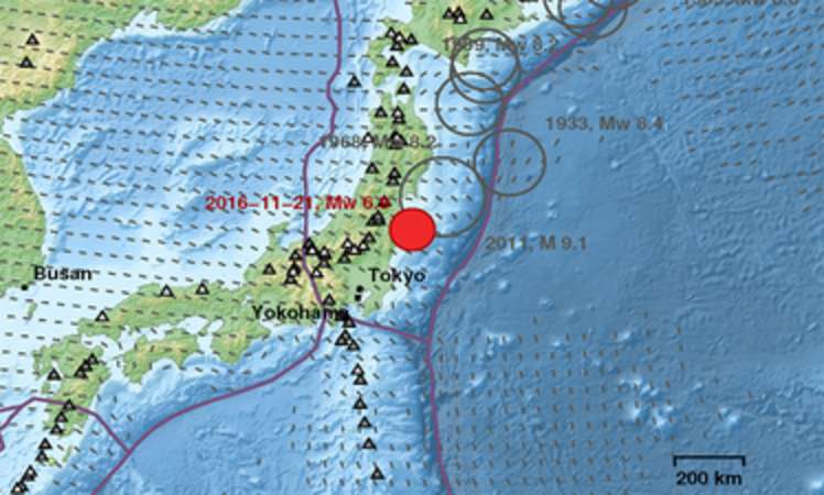 Starkes Erdbeben vor der Küste Japans